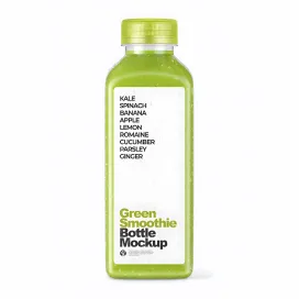 Green Smoothie Bottle With Condensation
